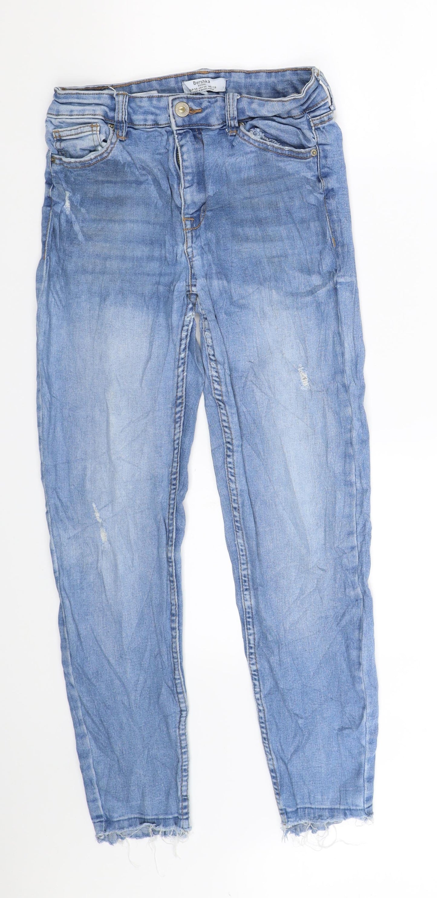 Berksha Womens Blue   Straight Jeans Size 10 L29 in