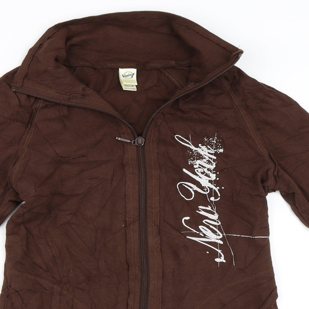 Kavio! Womens Brown   Full Zip Sweatshirt Size M