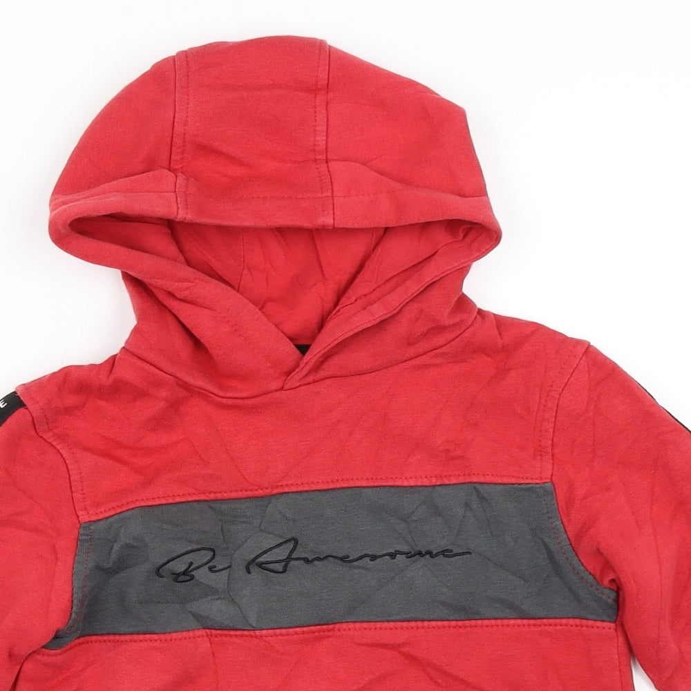George Boys Red   Pullover Hoodie Size 5-6 Years