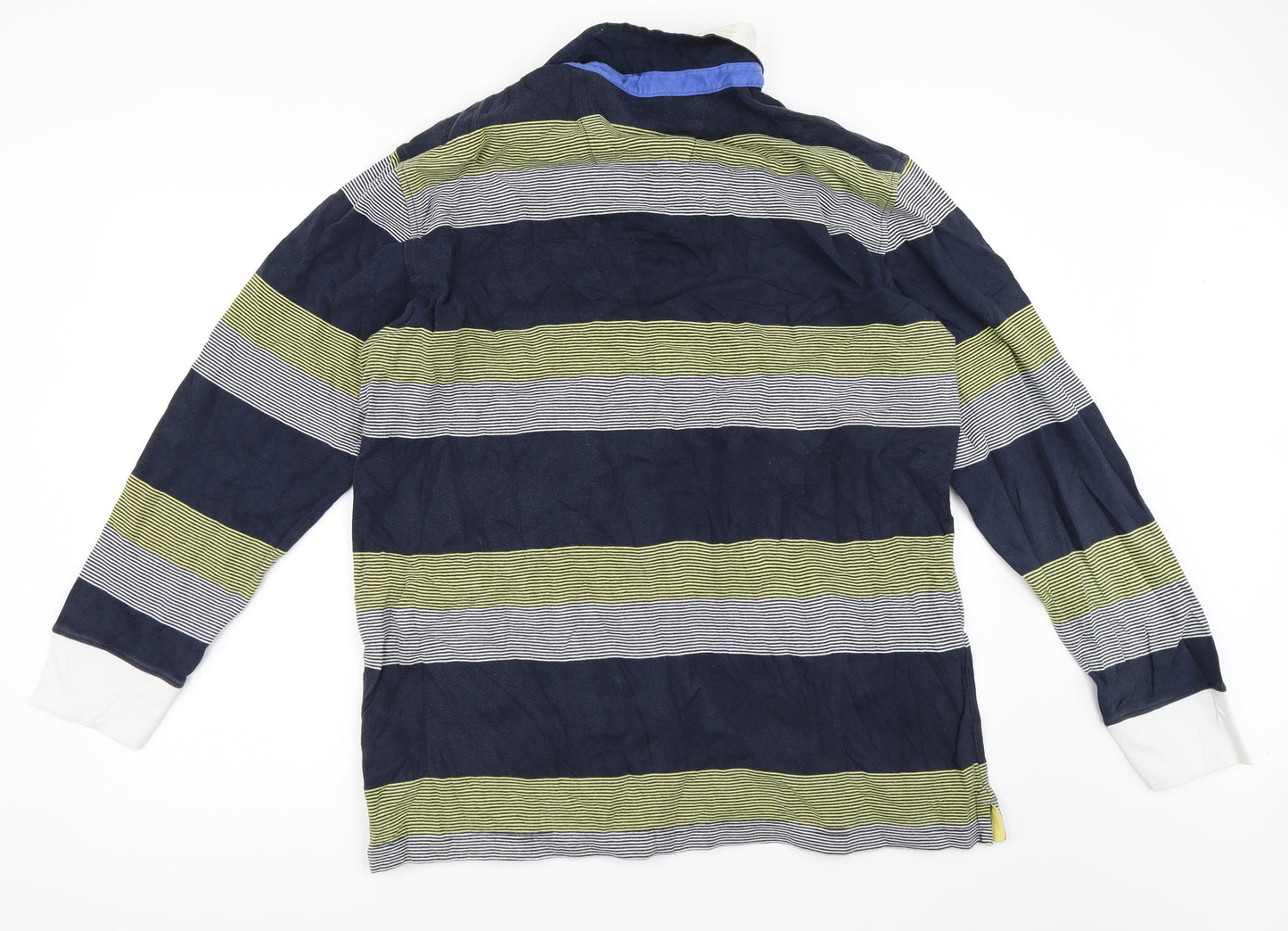 Nautica Mens Blue Striped  Pullover Sweatshirt Size XL