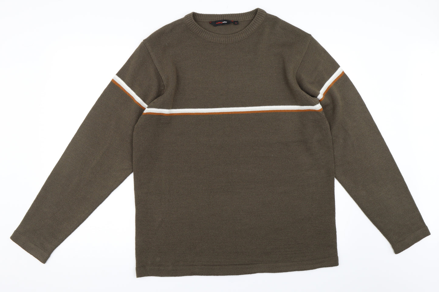Cutting Edge Mens Brown   Pullover Jumper Size L