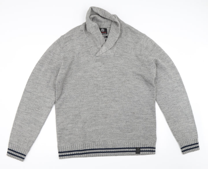 Ambrose Mens Grey Pullover Jumper Size XL