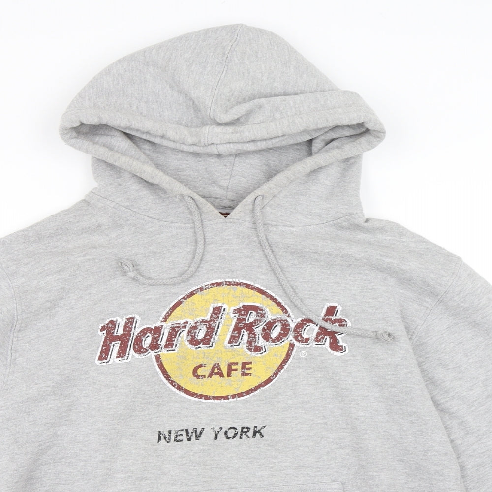 Hard Rock Cafe Womens Grey   Pullover Hoodie Size M  - hard rock cafe new york