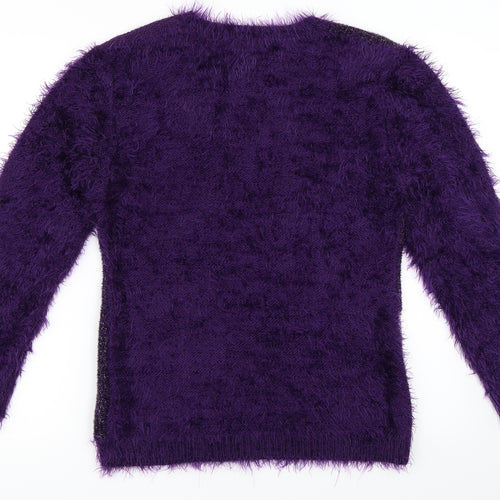 Miyoko London Womens Purple   Pullover Jumper Size L