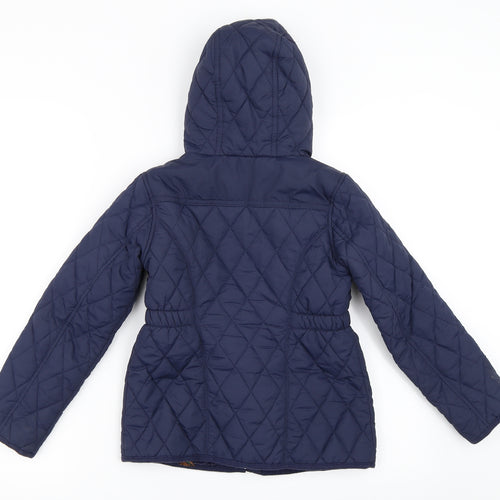 TU Girls Blue   Quilted Coat Size 7-8 Years