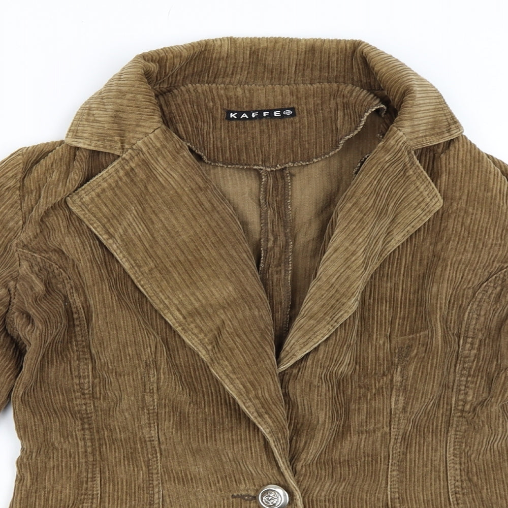 Kaffe Womens Beige  Corduroy Jacket  Size 38