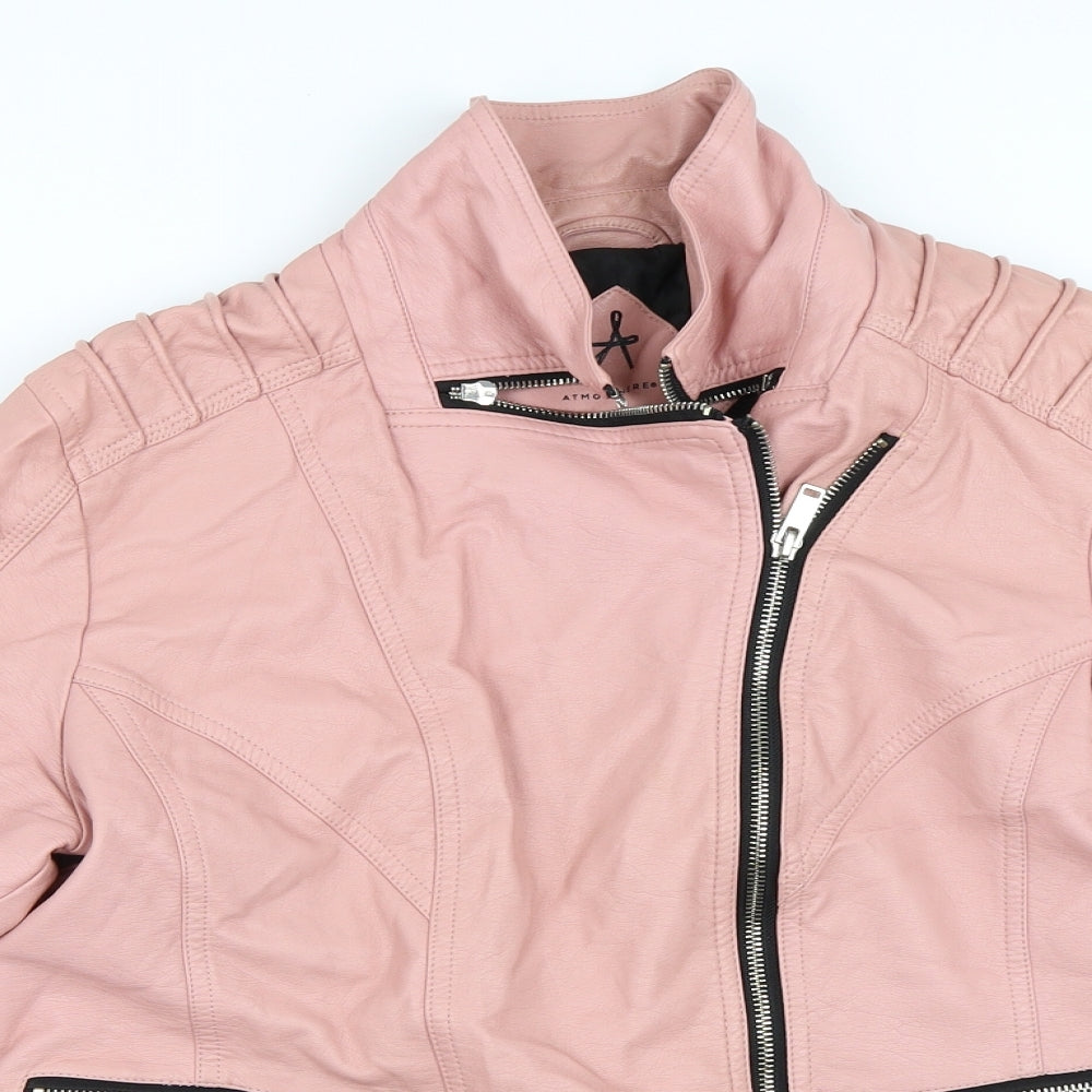 Primark Womens Pink   Biker Coat Size 14