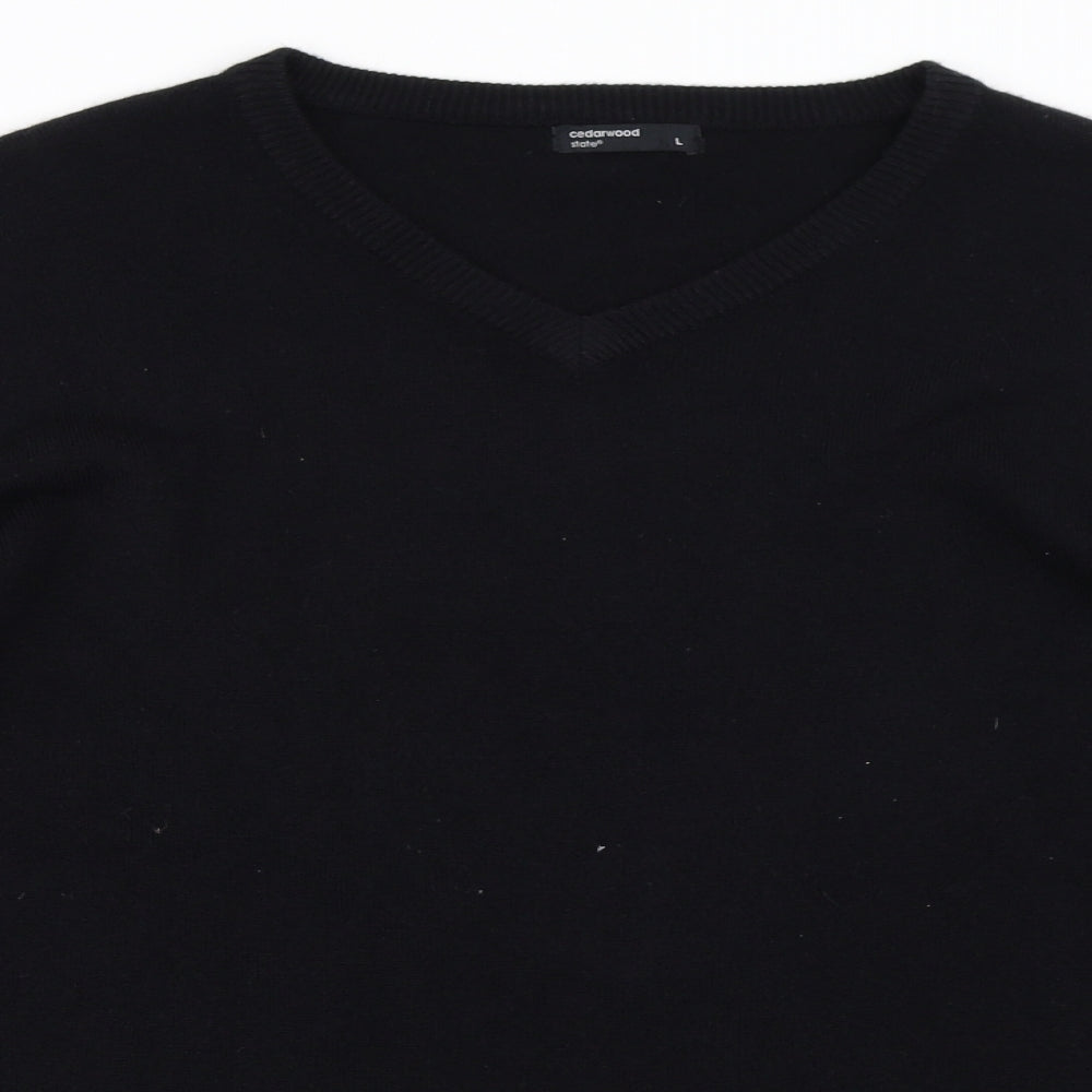 Cedar Wood State Mens Black   Pullover Jumper Size L