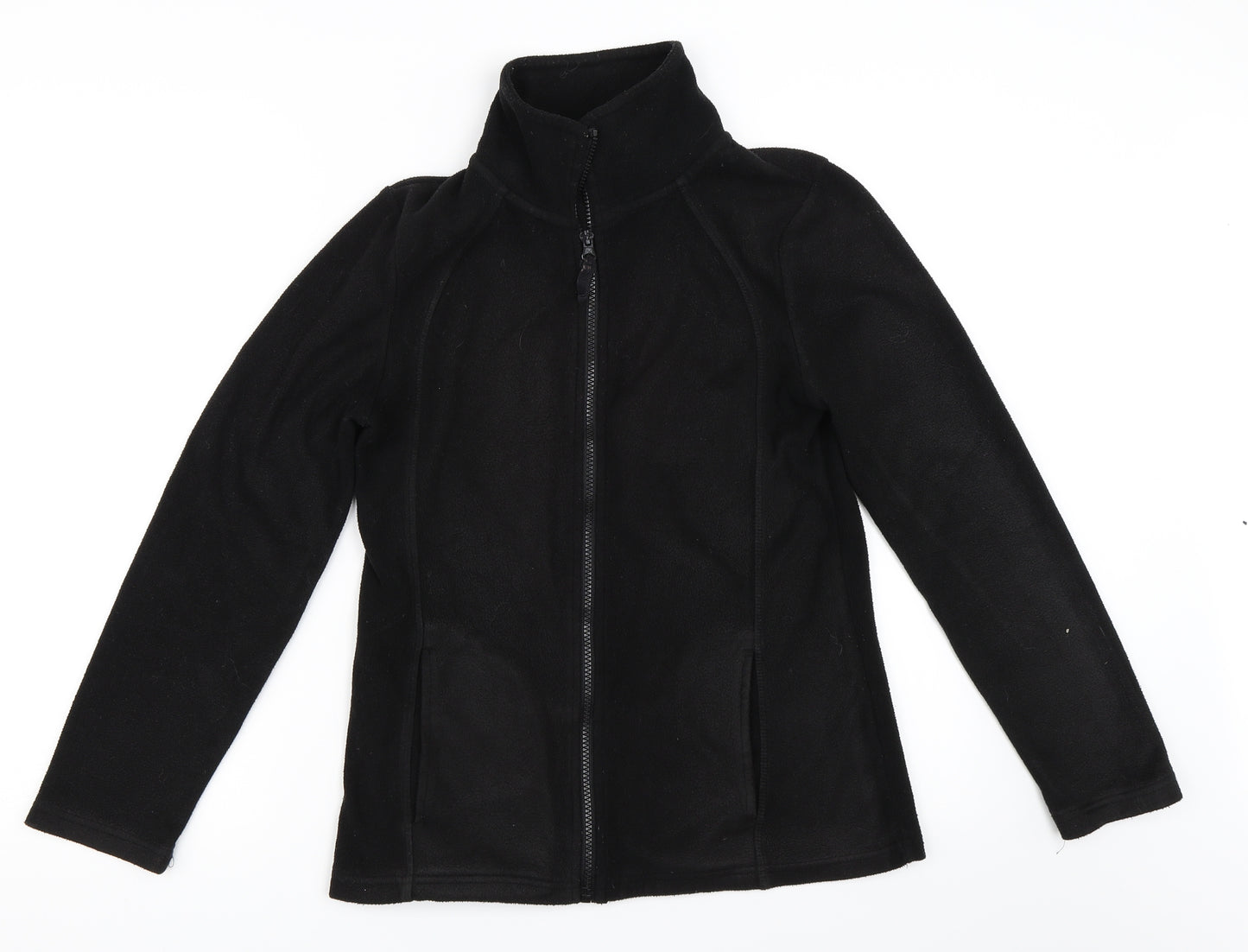 Peacocks Womens Black  Fleece Jacket  Size 8