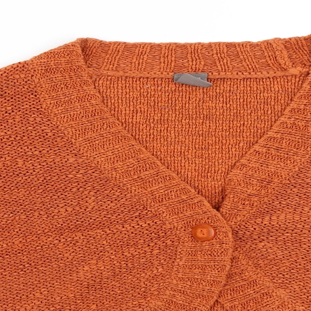 TU Womens Orange   Cardigan Jumper Size 14