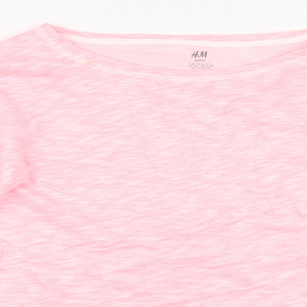 H&M Girls Pink   Pullover Sweatshirt Size 14 Years