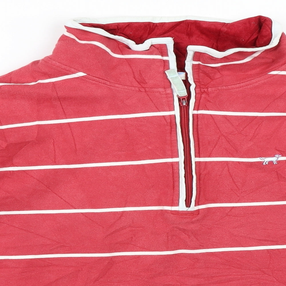 Joules Womens Pink Striped  Pullover Sweatshirt Size 16