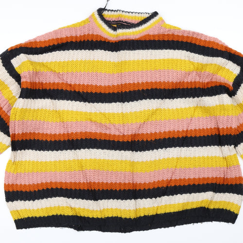 F&F Womens Orange Striped  Pullover Jumper Size 22