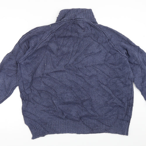 Marks and Spencer Mens Blue   Henley Jumper Size XL