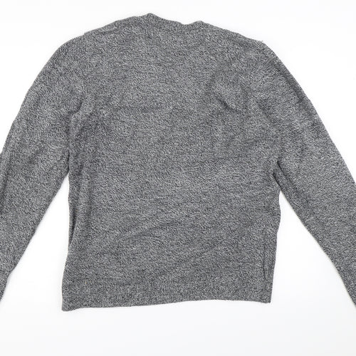 Topman Mens Grey   Pullover Jumper Size L  - gingerbread man christmas