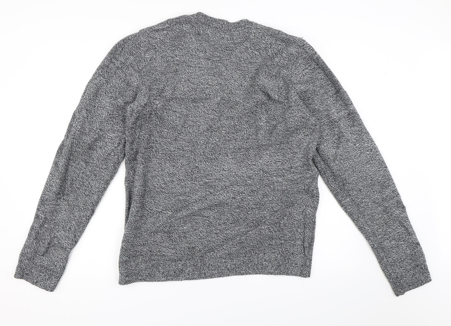 Topman Mens Grey   Pullover Jumper Size L  - gingerbread man christmas