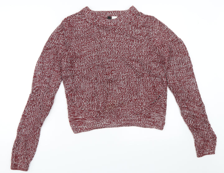 H&M Womens Red   Pullover Jumper Size S