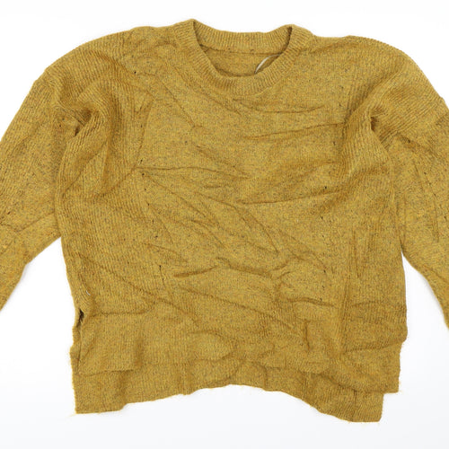 Marks and Spencer Womens Yellow   Pullover Jumper Size L