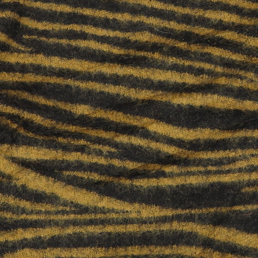 & Other Stories Womens Yellow Animal Print  Pullover Jumper Size S