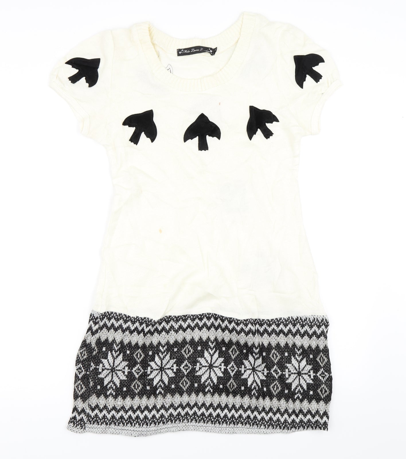 Mela Loves London Womens Ivory   Jumper Dress  Size M