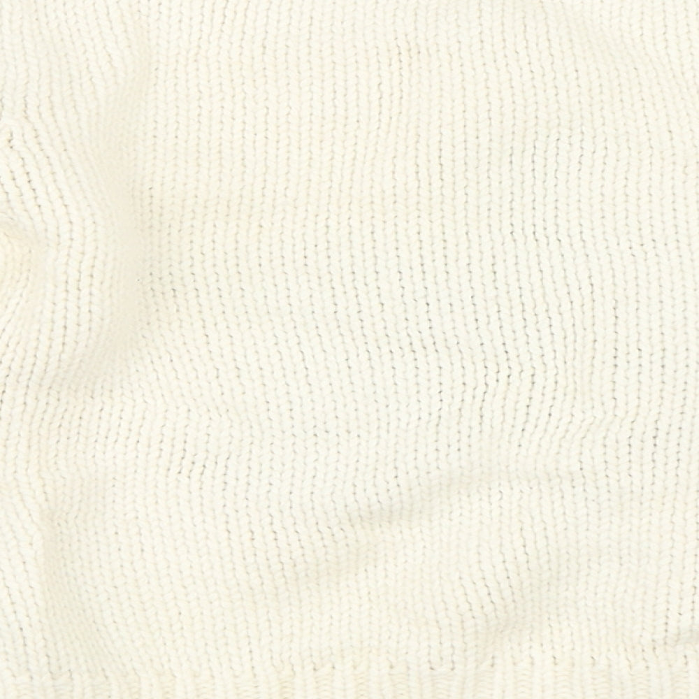 Marks and Spencer Girls Ivory   Pullover Jumper Size 7-8 Years  - Snowflake