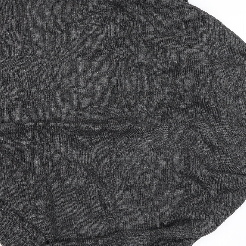 Zara Womens Grey   Cardigan Jumper Size M  - BATWING