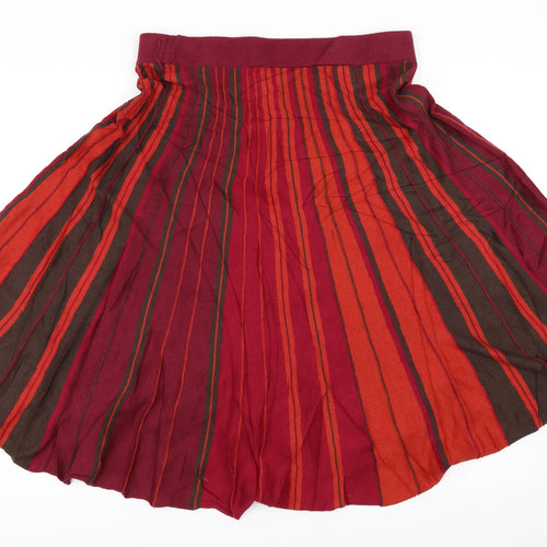 Trucco Womens Pink Striped  Skater Skirt Size 40
