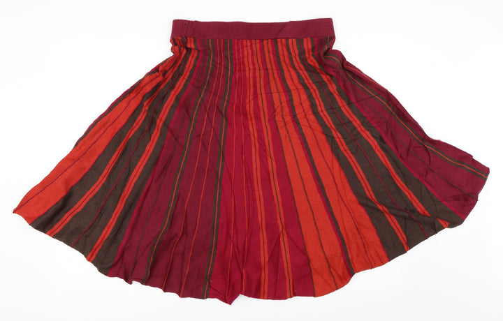 Trucco Womens Pink Striped Skater Skirt Size 40