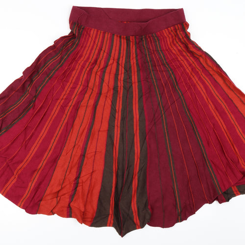 Trucco Womens Pink Striped  Skater Skirt Size 40