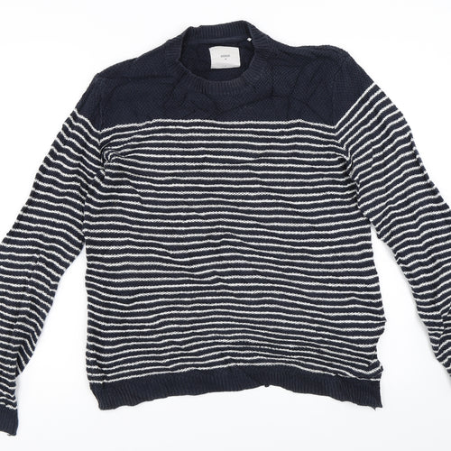 Minimum Womens Blue Striped  Pullover Jumper Size M