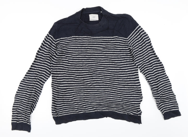 Minimum Womens Blue Striped Pullover Jumper Size M
