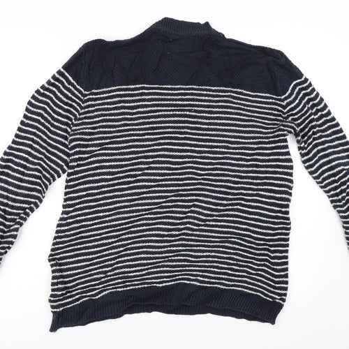 Minimum Womens Blue Striped  Pullover Jumper Size M