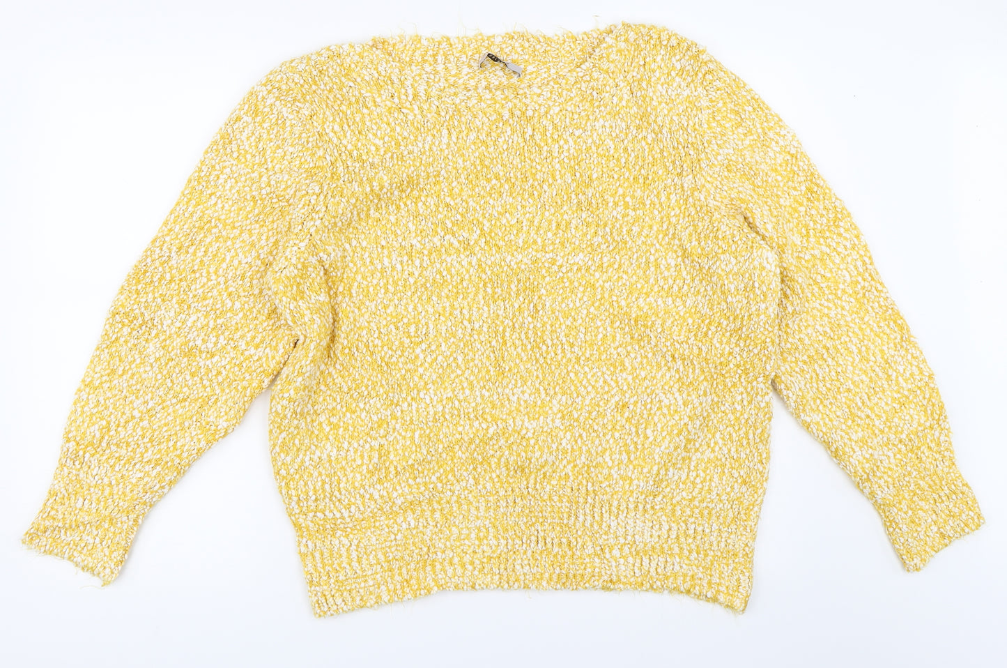 Marks and Spencer Womens Yellow   Pullover Jumper Size L