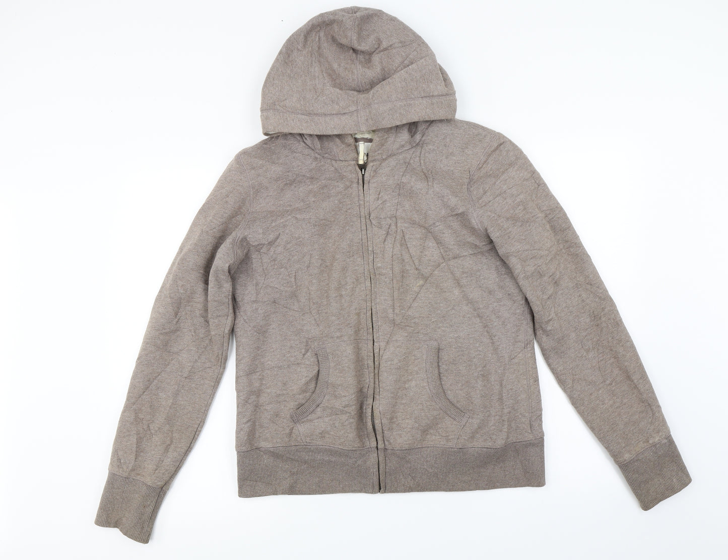 H&M Womens Brown   Full Zip Hoodie Size L