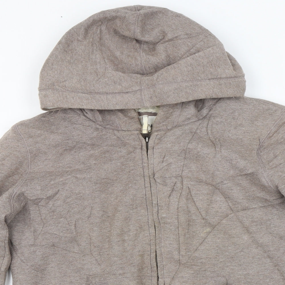 H&M Womens Brown   Full Zip Hoodie Size L