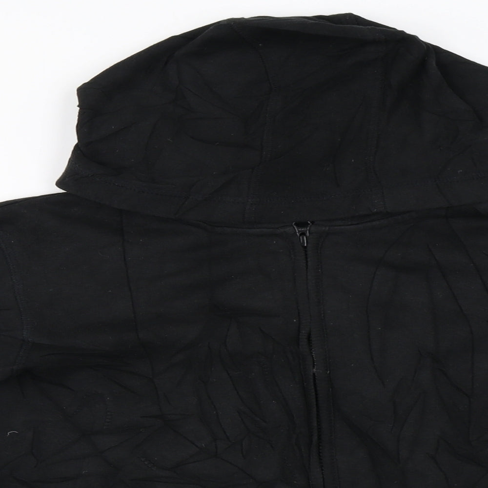 George Boys Black   Full Zip Hoodie Size 10-11 Years