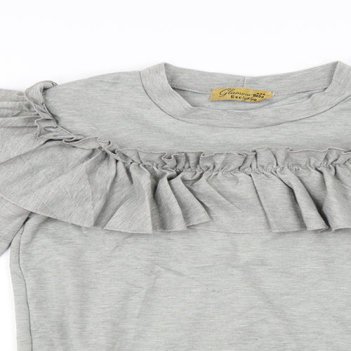 Glamour Babe  Womens Grey   Pullover Jumper Size S