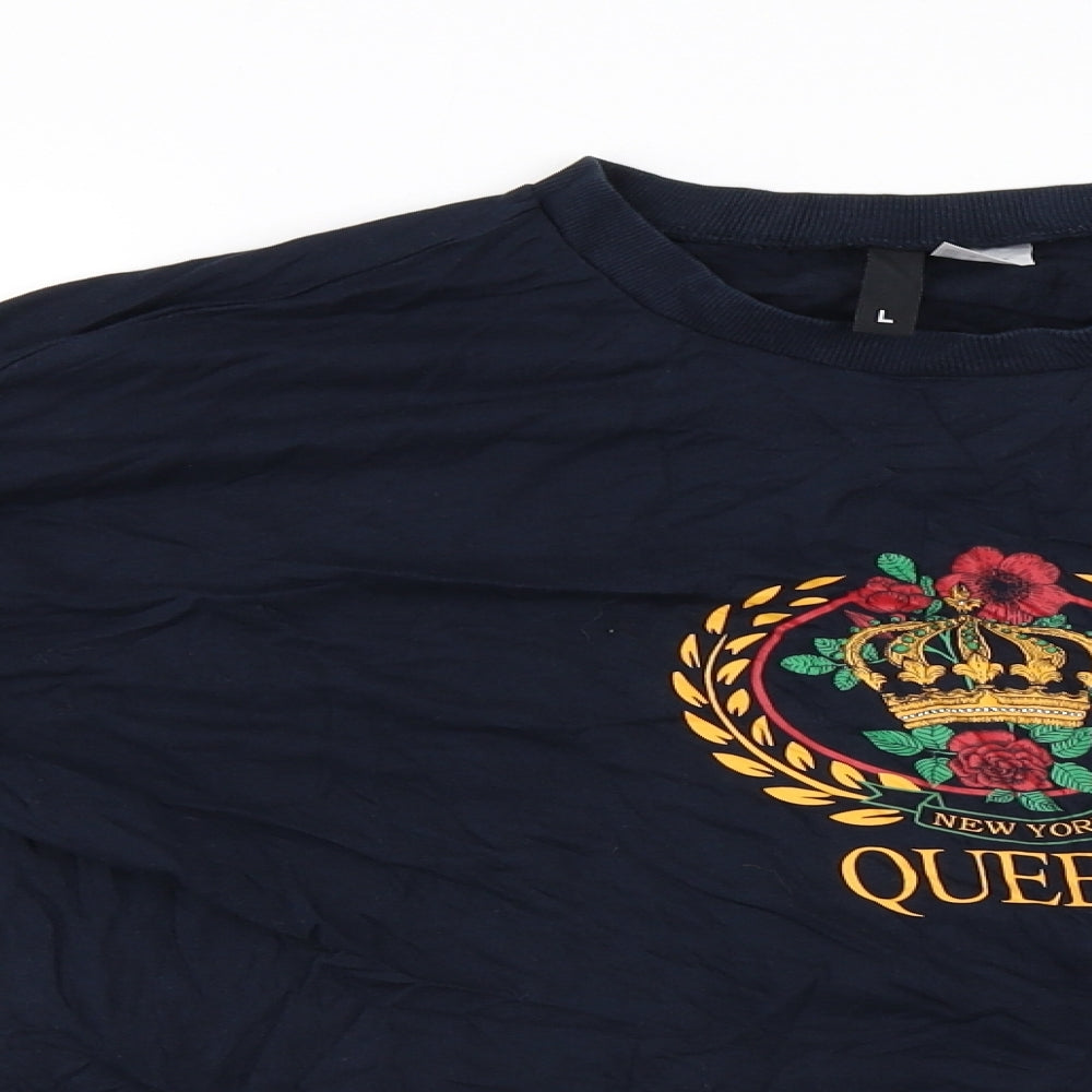H&M Mens Blue    T-Shirt Size L