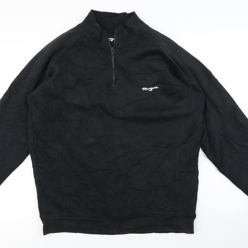 Rogue Mens Black   Henley Jumper Size L