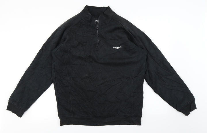Rogue Mens Black   Henley Jumper Size L