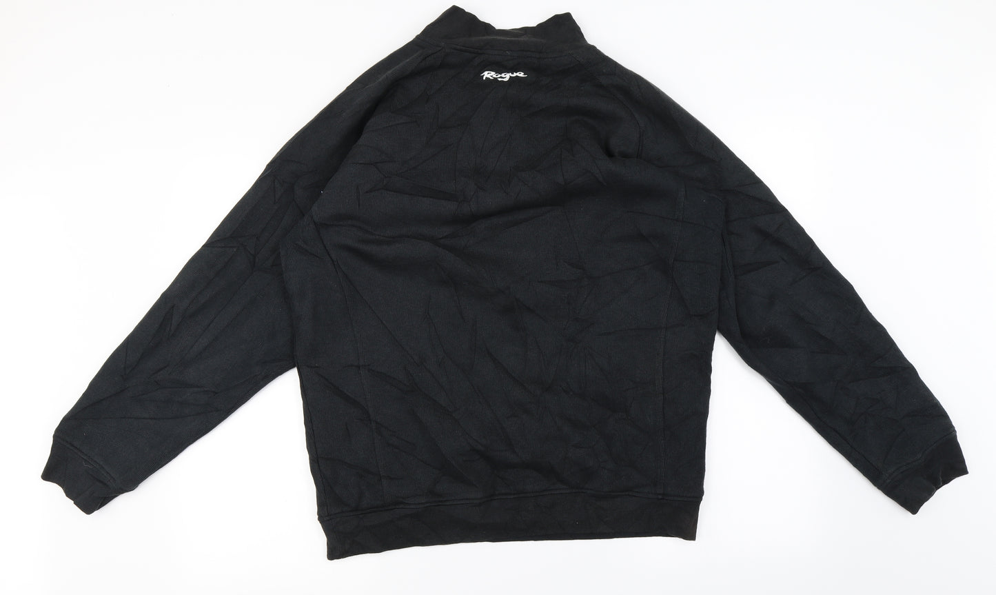 Rogue Mens Black   Henley Jumper Size L