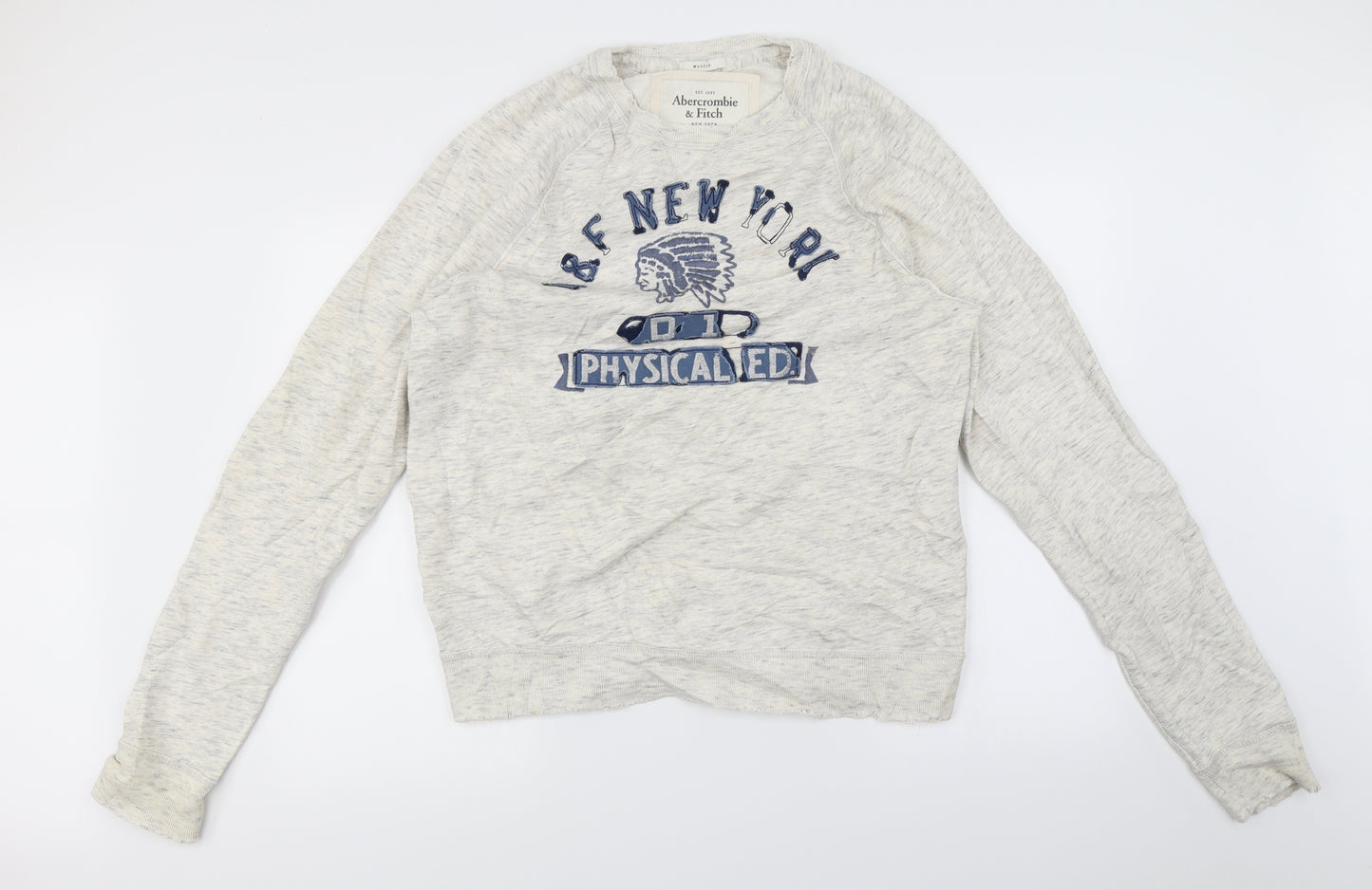 Abercrombie & Fitch  Mens Ivory   Pullover Jumper Size 2XL
