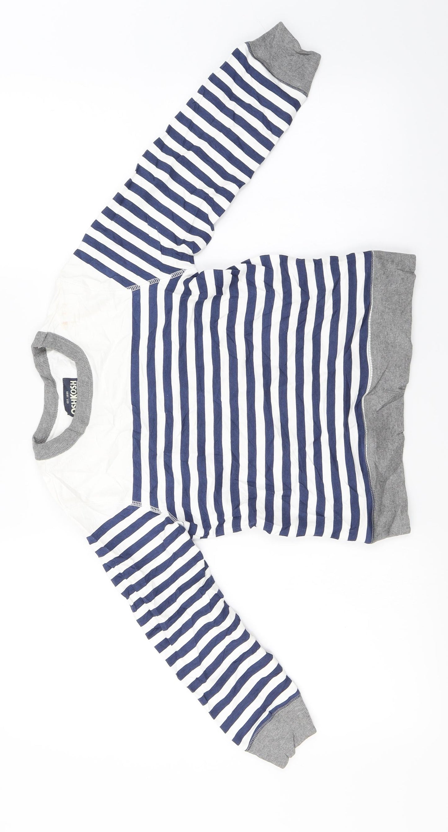 OshKosh  Boys Ivory Striped  Pullover Jumper Size 6 Years