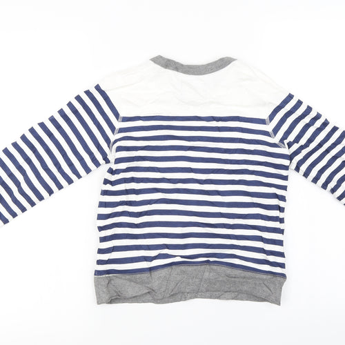 OshKosh  Boys Ivory Striped  Pullover Jumper Size 6 Years