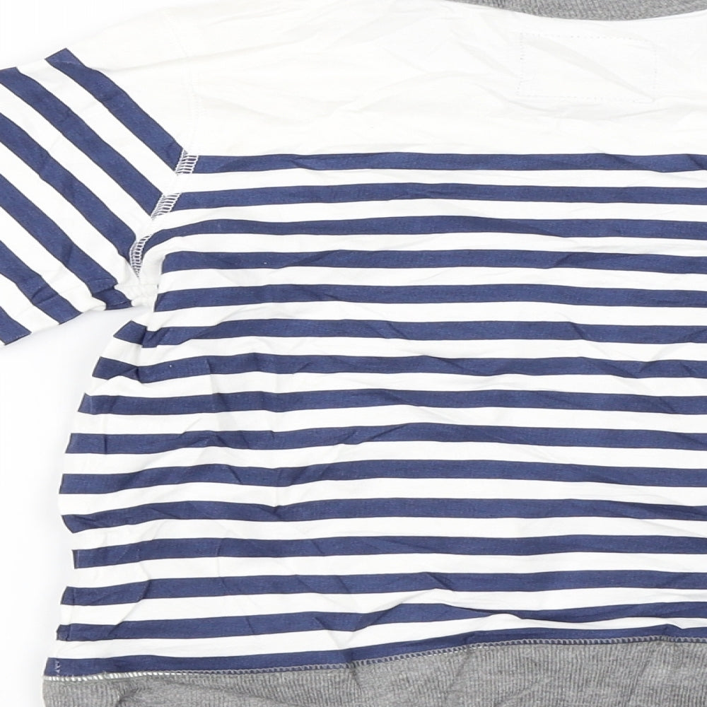 OshKosh  Boys Ivory Striped  Pullover Jumper Size 6 Years