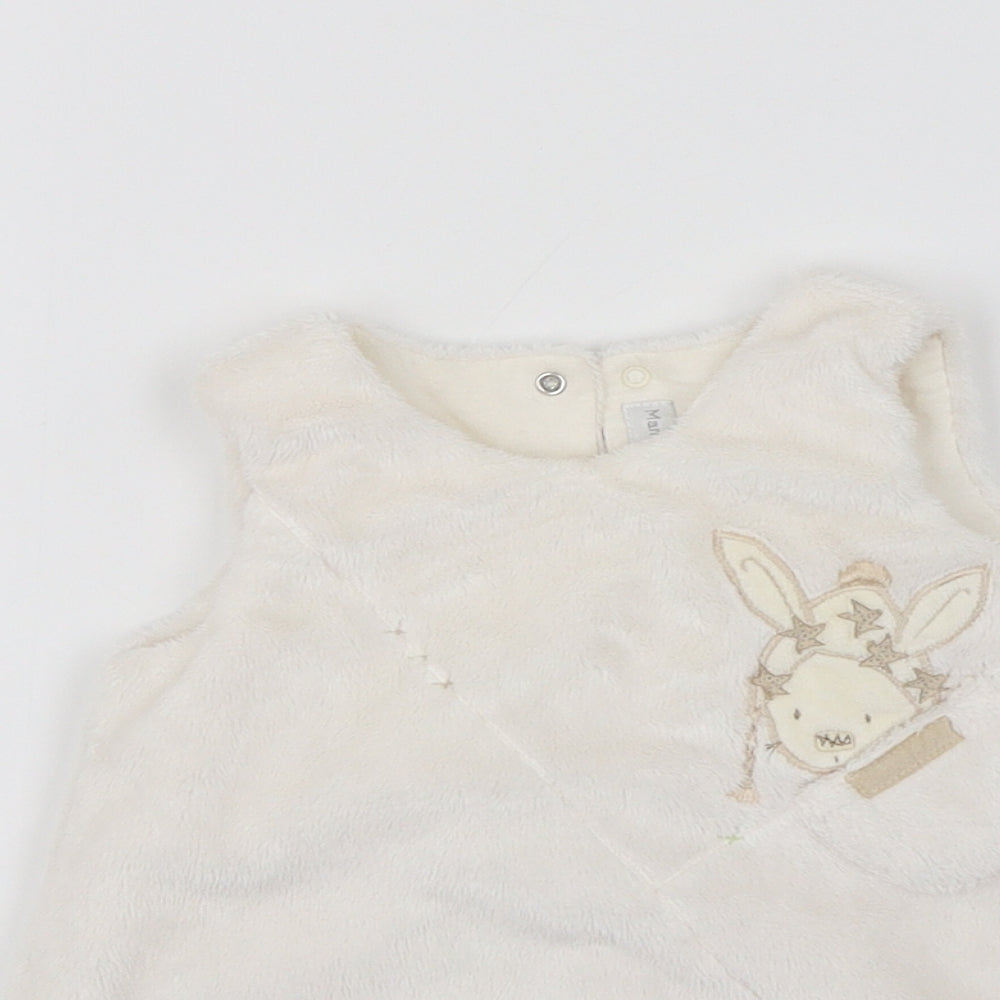 mamas & papas Girls Ivory   Cape Jumper Size 0-3 Months