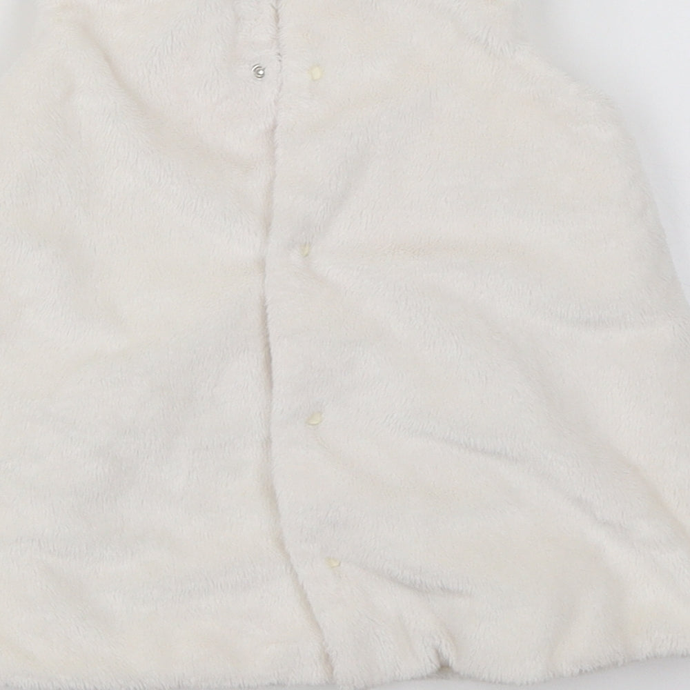 mamas & papas Girls Ivory   Cape Jumper Size 0-3 Months