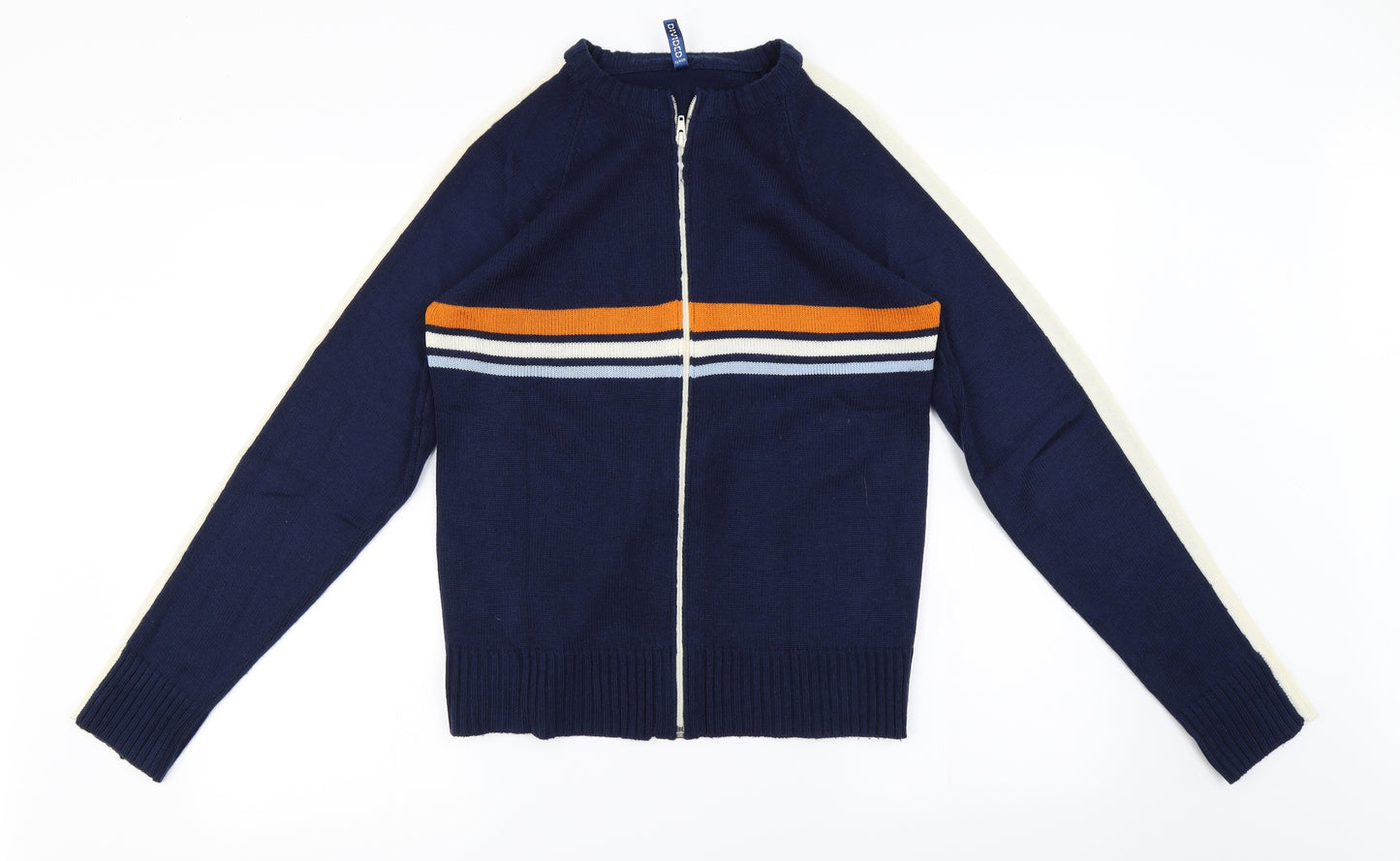 H&M Mens Blue   Full Zip Jumper Size M