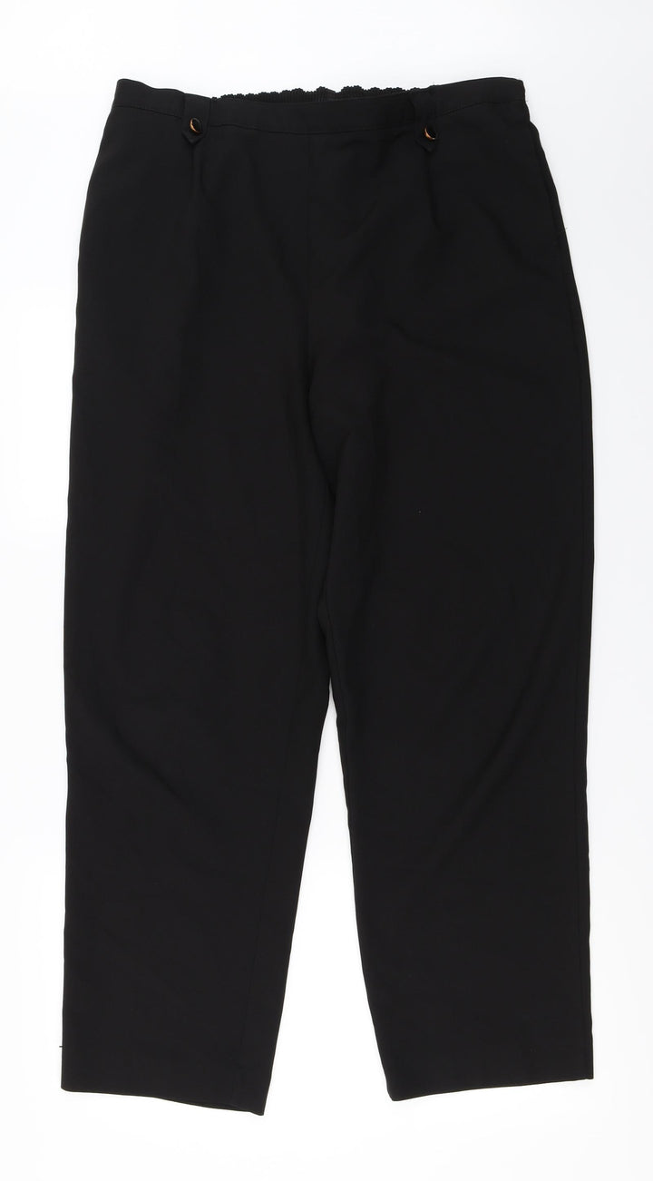 BM Womens Black   Trousers  Size 16 L26 in
