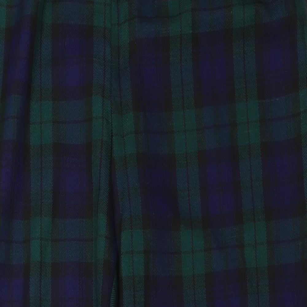 Boohoo Womens Green Check  Trousers  Size 12 L26 in